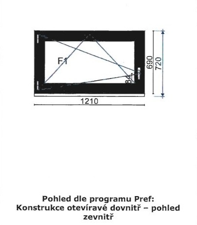PVC OKNO 1210 x 690 mm
