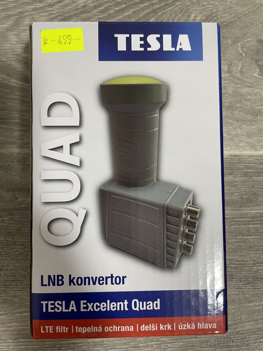TESLA Excelent Quad LNB konvertor s LTE filtrem