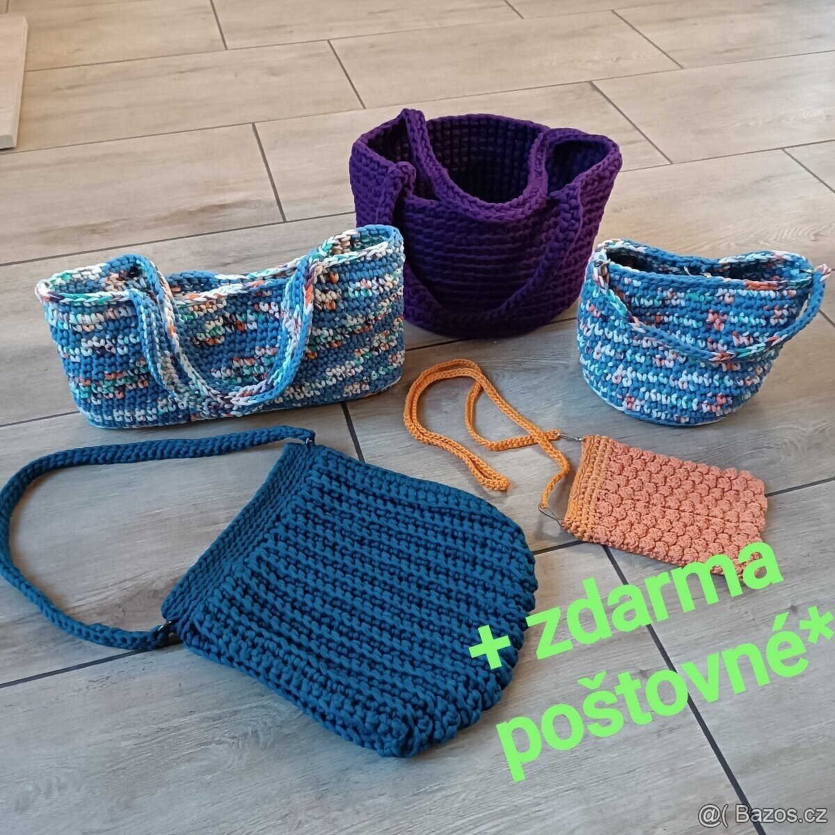 NOVÁ: Kabelka Tote Bag, crossbody, na rameno. Fialová nošená