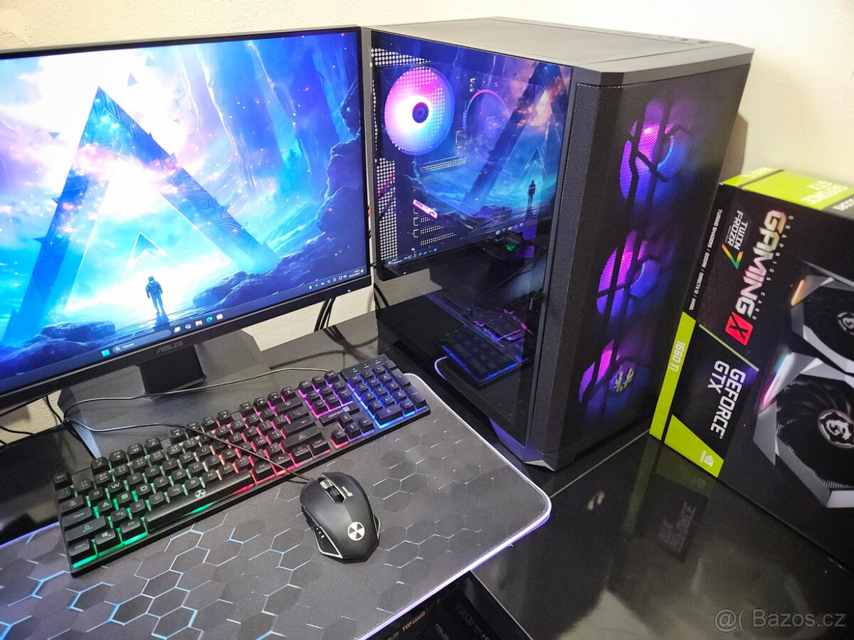 Herní PC AMD Ryzen 5 3600,GTX1660Ti,16GB,SSD1TB,WIFI+BT,ARGB