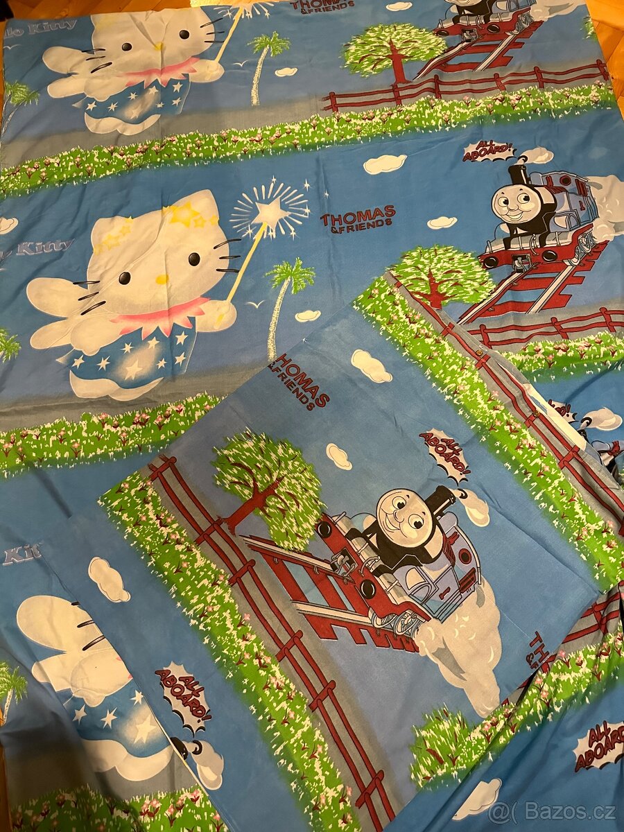 Povlečení - Mašinka Thomas a Hello Kitty