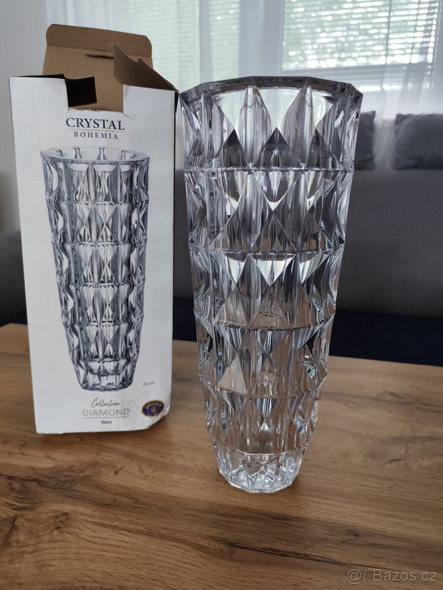 Originál Bohemia Crystal váza 33 cm