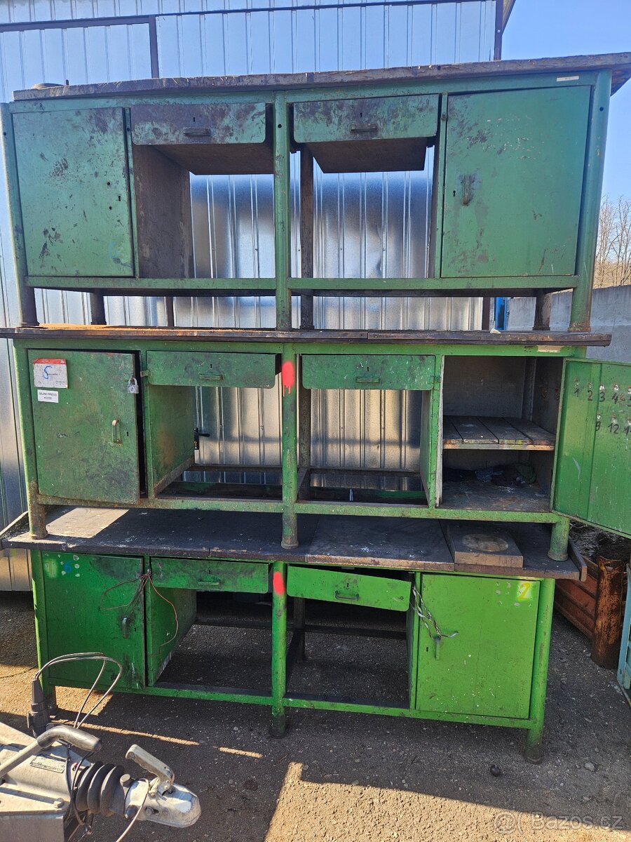 Dílenský pracovní ponk / stůl 230 cm- více ks