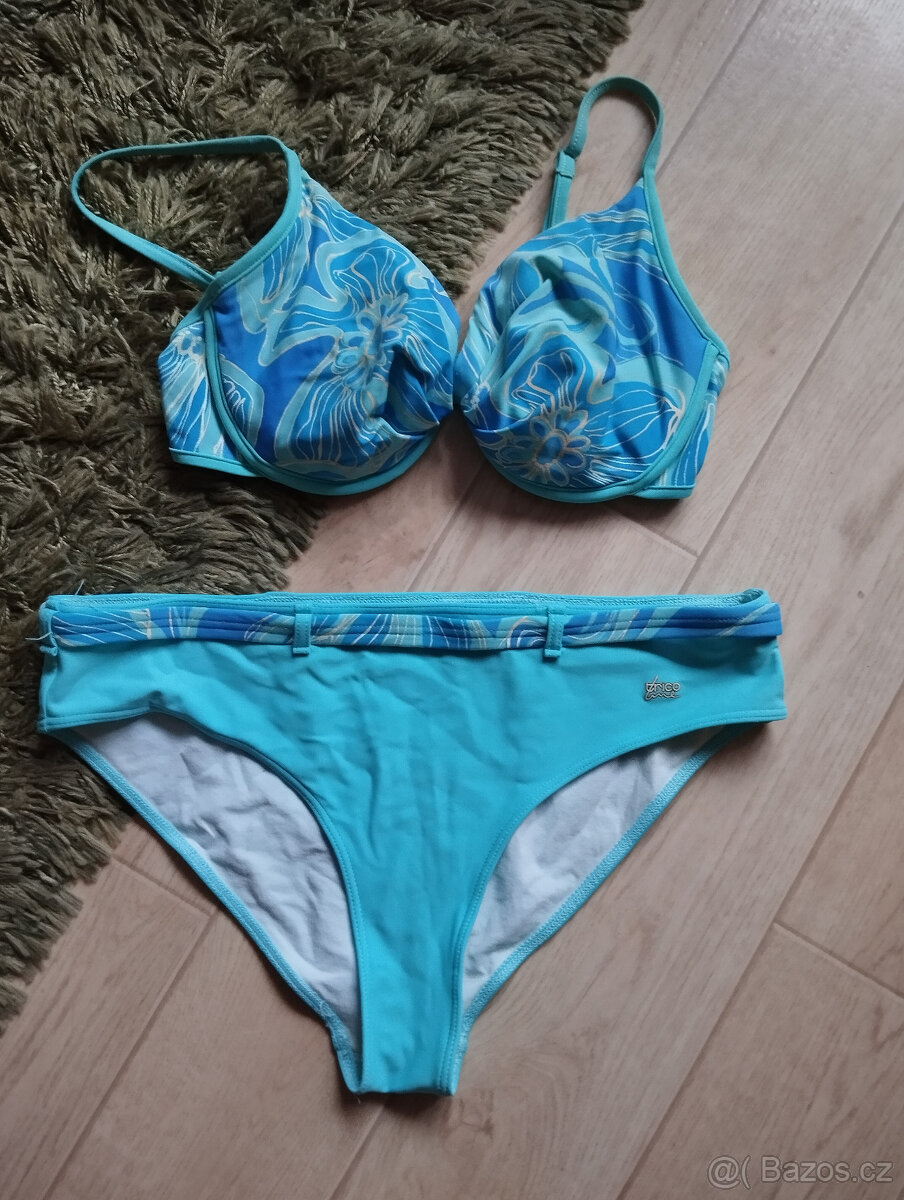 Dámské plavky vel.XL TricoLine modré / bílé