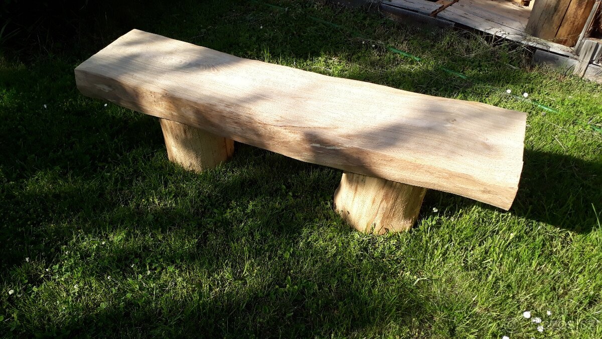 Lavice, lavička, dubový masív, dub, dubuvý stůl