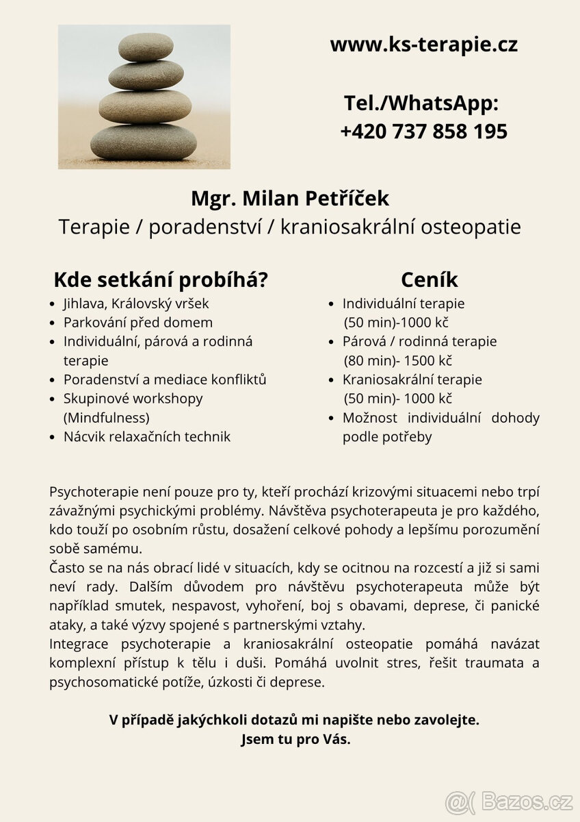 Terapie, poradenství, Kraniosakrální terapie