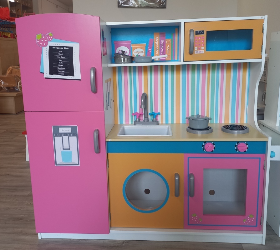 Dětská dřevěná Multi kuchyňka s mikrovlnnou troubou