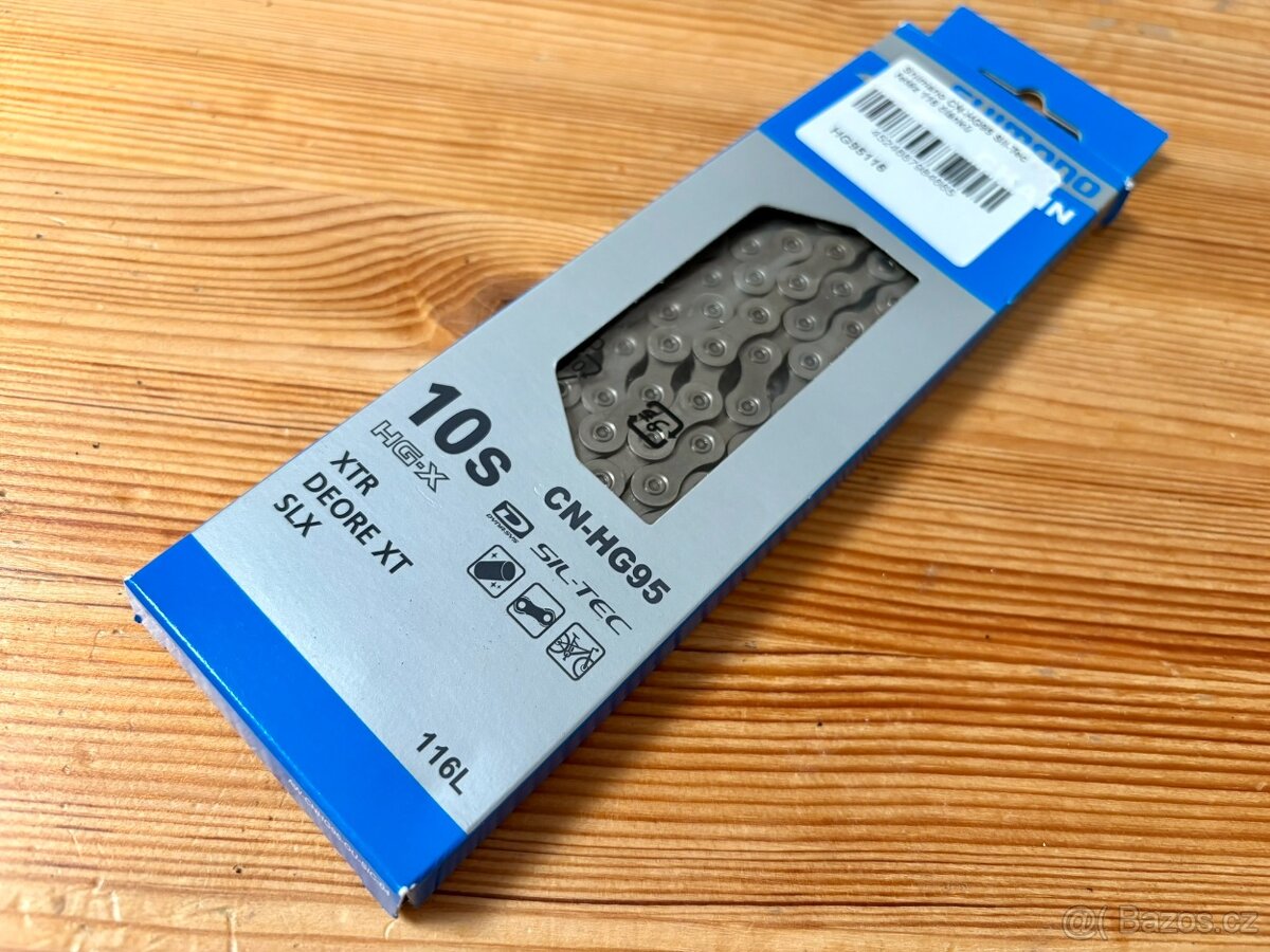 Řetěz Shimano CN-HG95, 10s, 116 článků, HG-X, SIL-TEC, XTR
