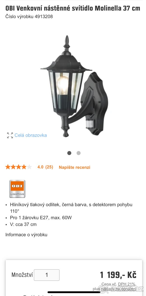 Venkovní lampa