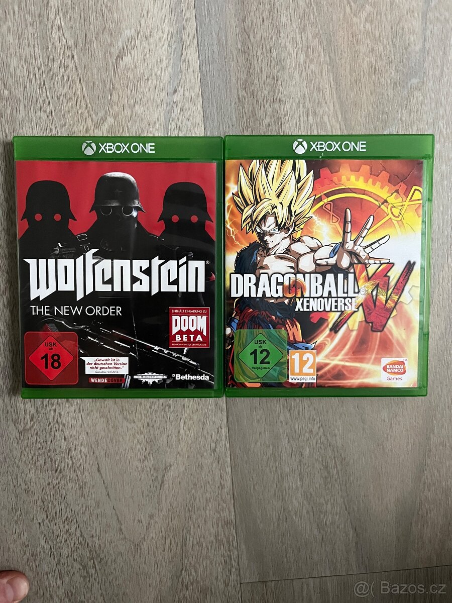 Xbox One hry - Wolfenstein (the new order / Dragonball (Xeno