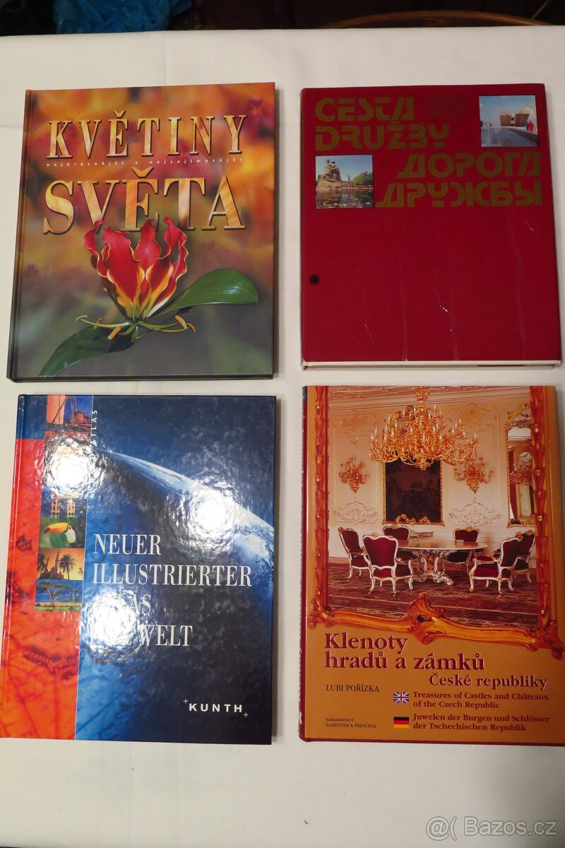 Knihy - motorky, zahrada, zámky, kočky, ...