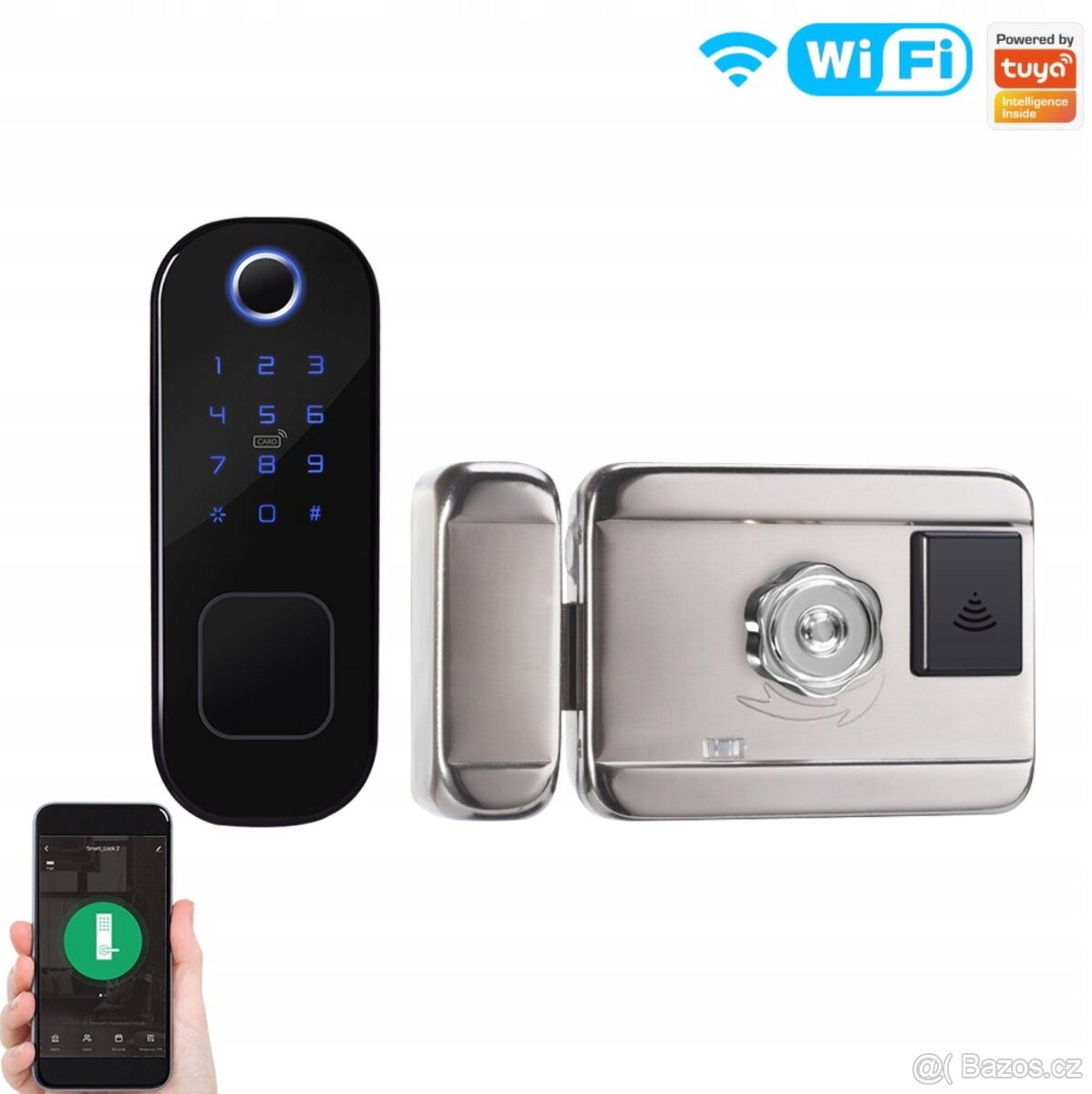 Wifi inteligentní zámek, otisk prstu WiFi Tuya
