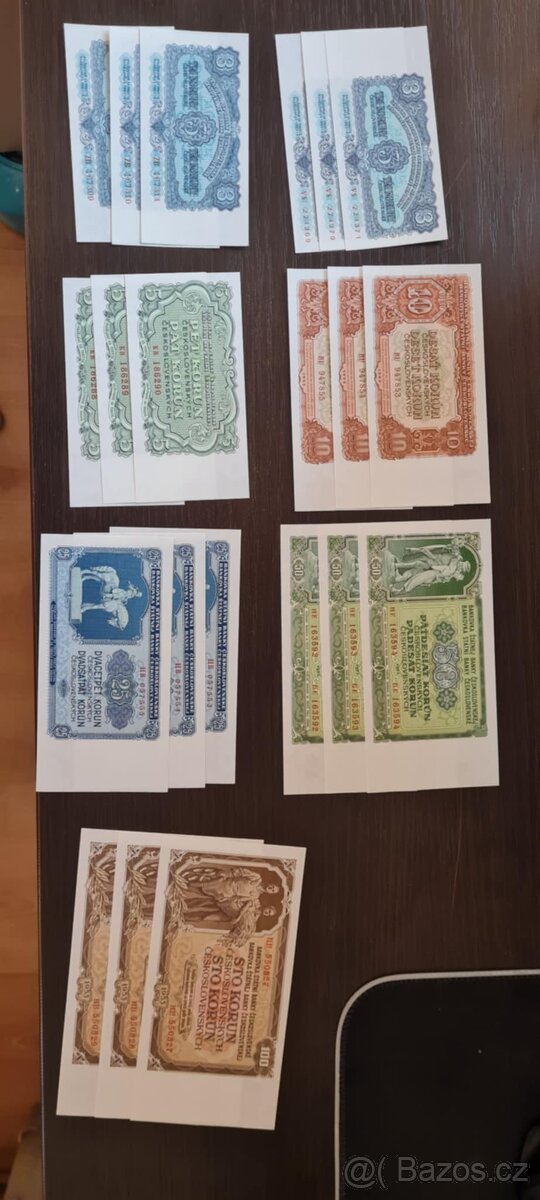 Československo 3Kčs-100Kčs , Cena v inzerátu, dohododa