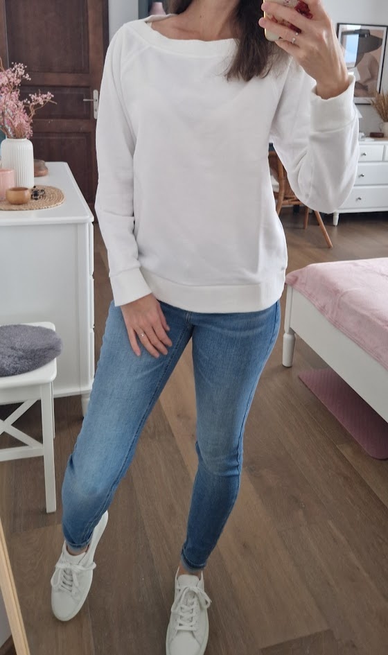 Mikina TATUUM, bílá, vel. XS/S
