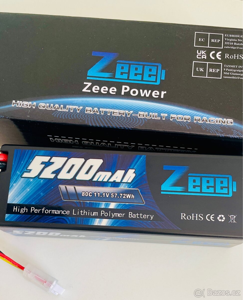 Baterie Zeee 3S LiPo 5200mAh 11,1V 80C s konektorem T -2ks