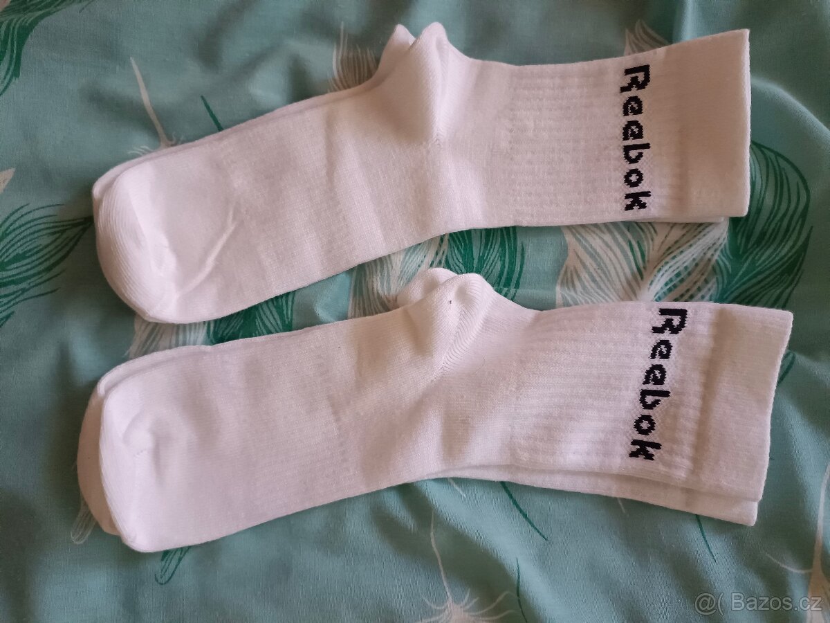 Nové bílé ponožky Reebok,2 pary