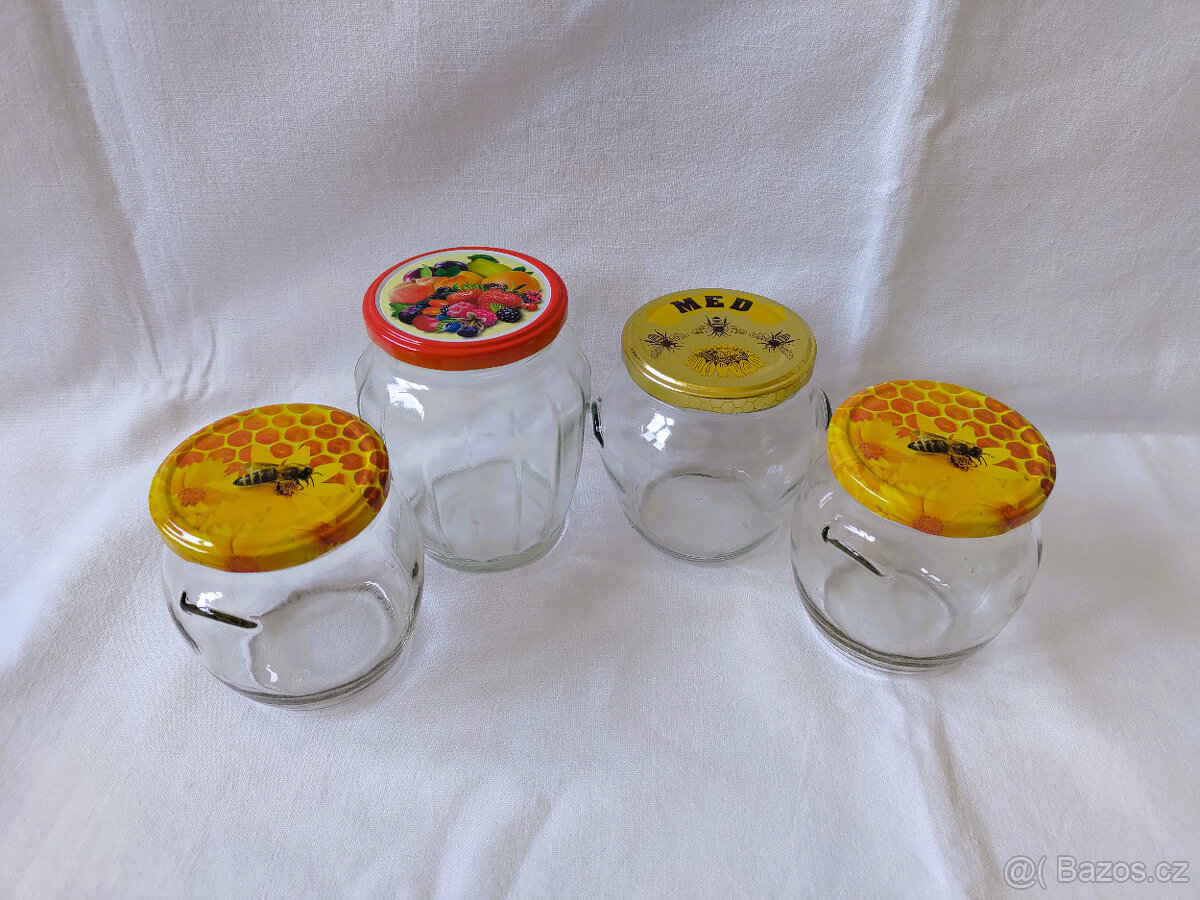 4x ozdobné sklenice; 1x720ml; 3x580ml;