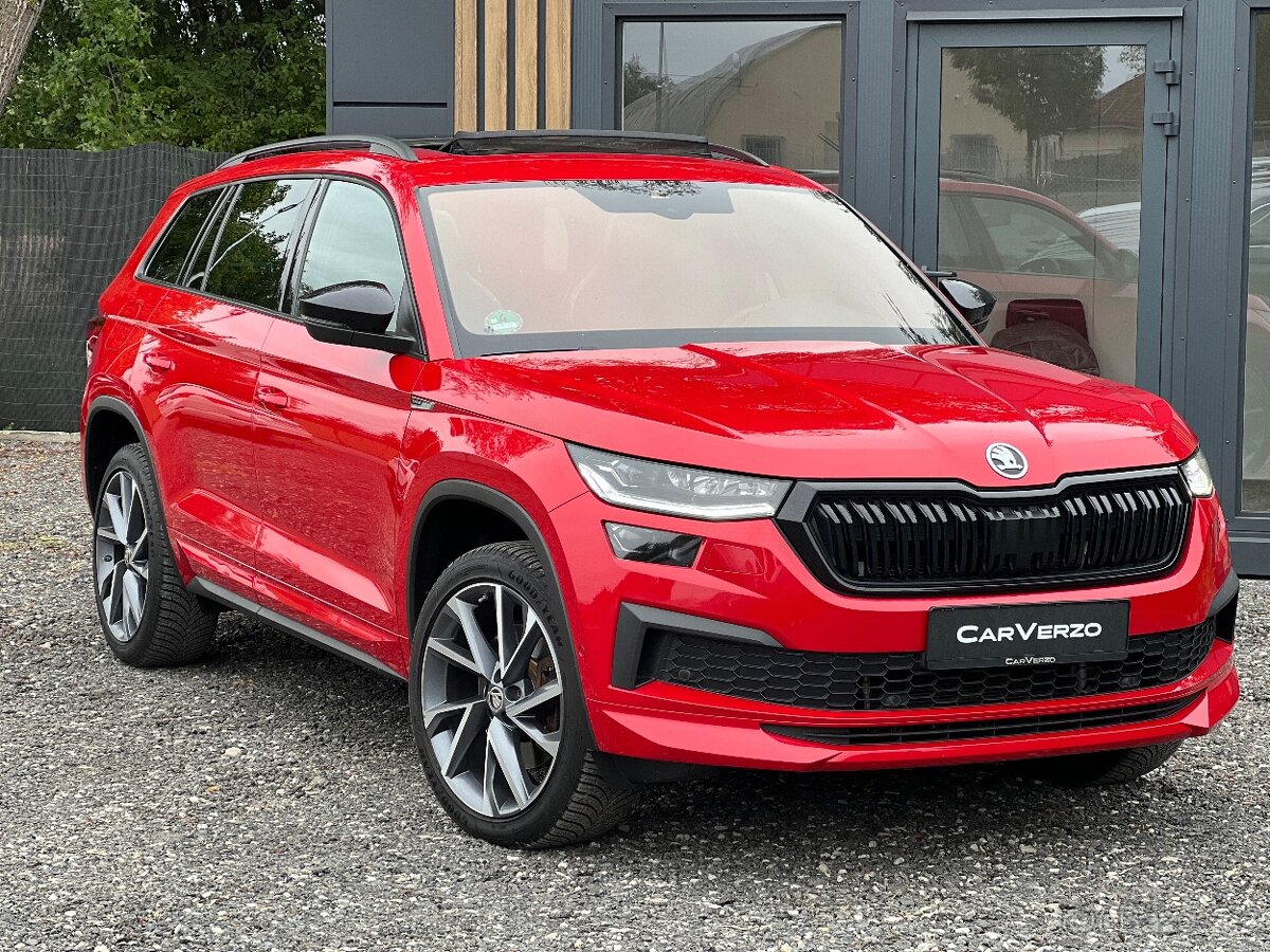 ŠKODA KODIAQ FL 2.0 TDI 147KW 4X4 SPORTLINE VELVET ROT TAŽNÝ