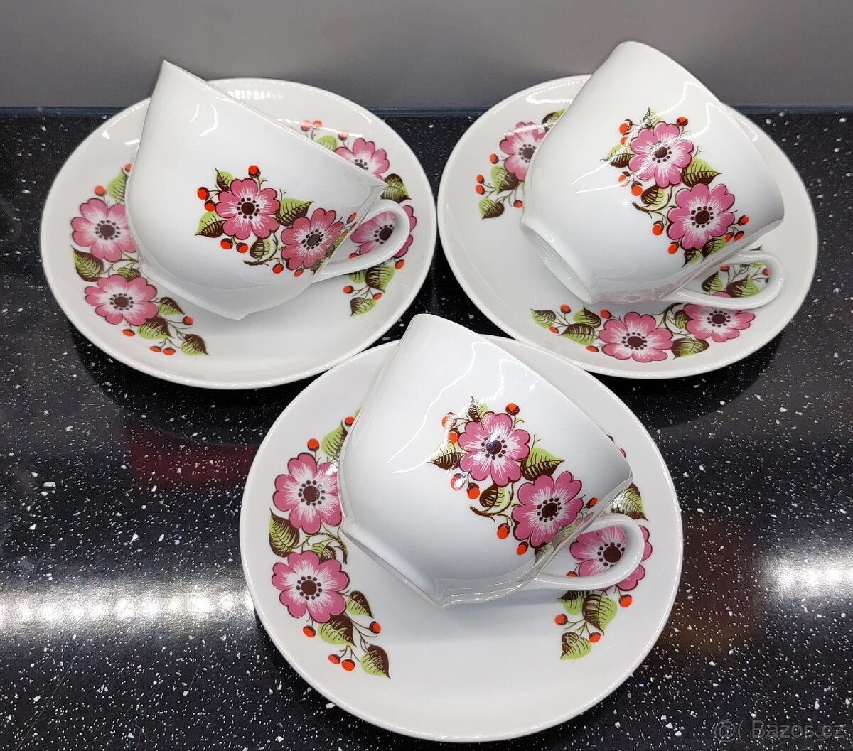 Čajová porcelánová sada Epiag Czechoslovakia