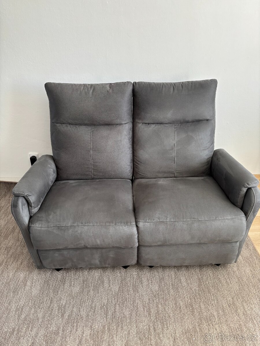 Pohovka ABILDSKOV polohovací šedá