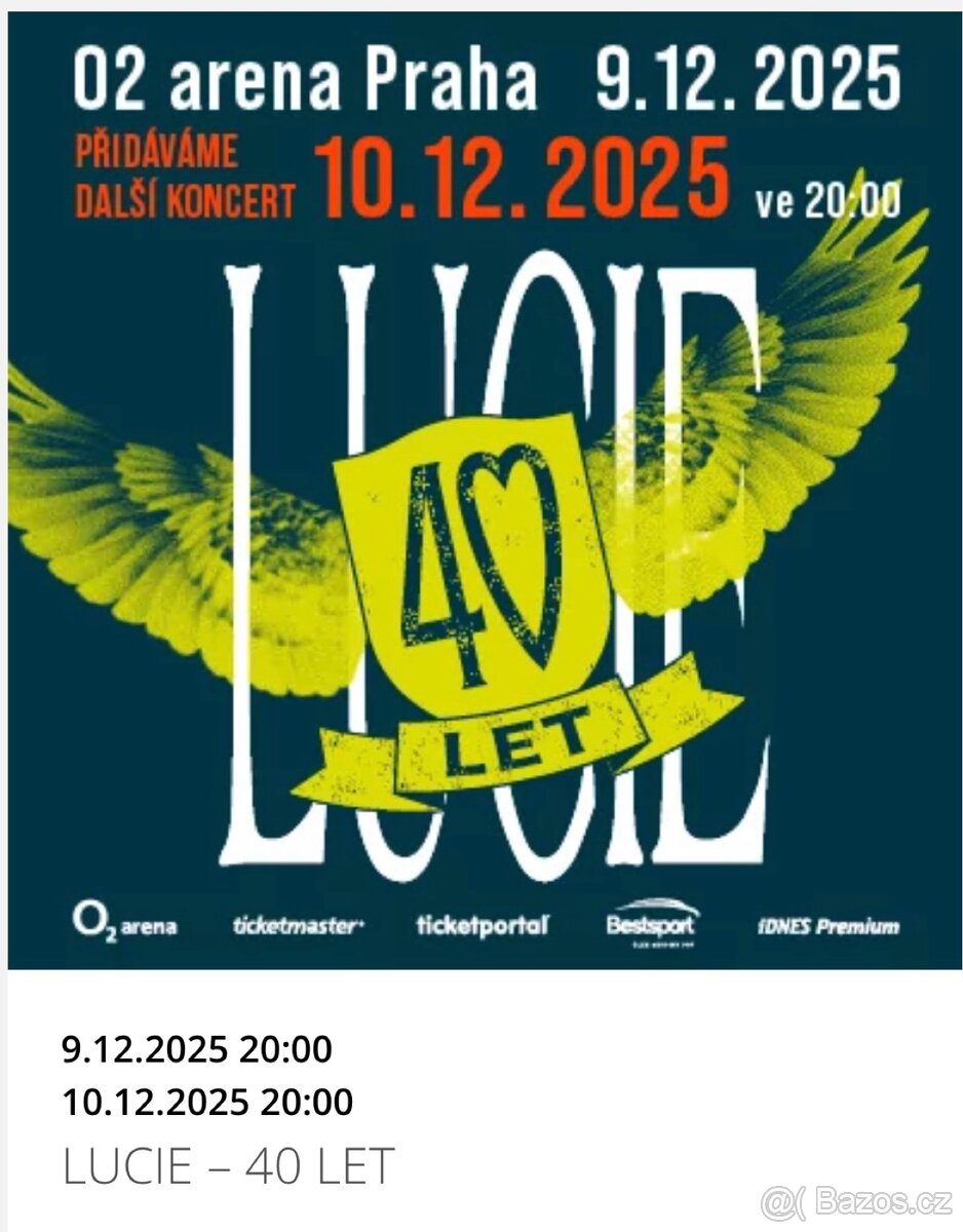 Lucie - 40LET  VIP vstupenky