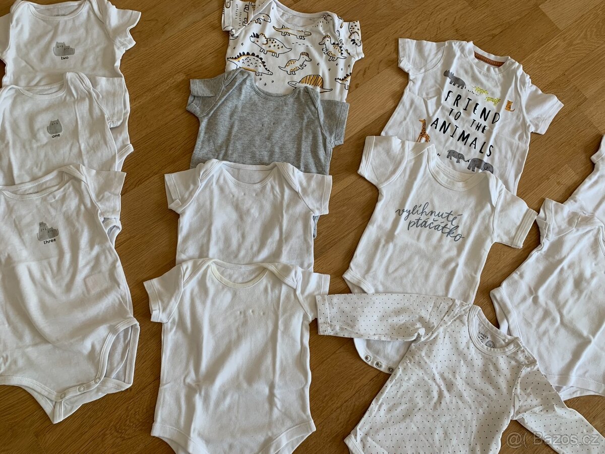 Značkové dětské body - 12 ks, 62