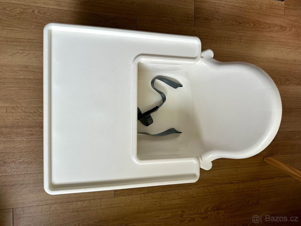 IKEA-Dětská židle s podnosem, bílá