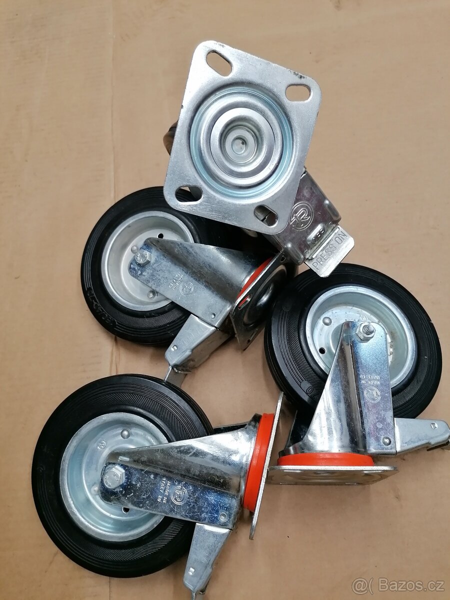 Pojezdová kolečka otočné s brzdou 150mm
