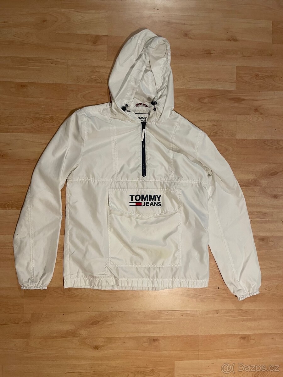 Tommy Jeans pánská bílá bunda Pop Over