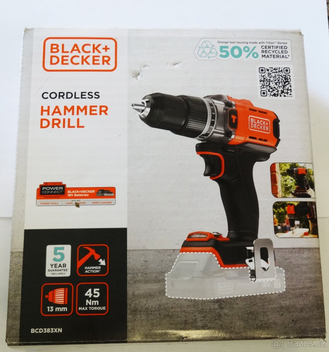 BLACK&DECKER Aku vrtací šroubovák s příklepem