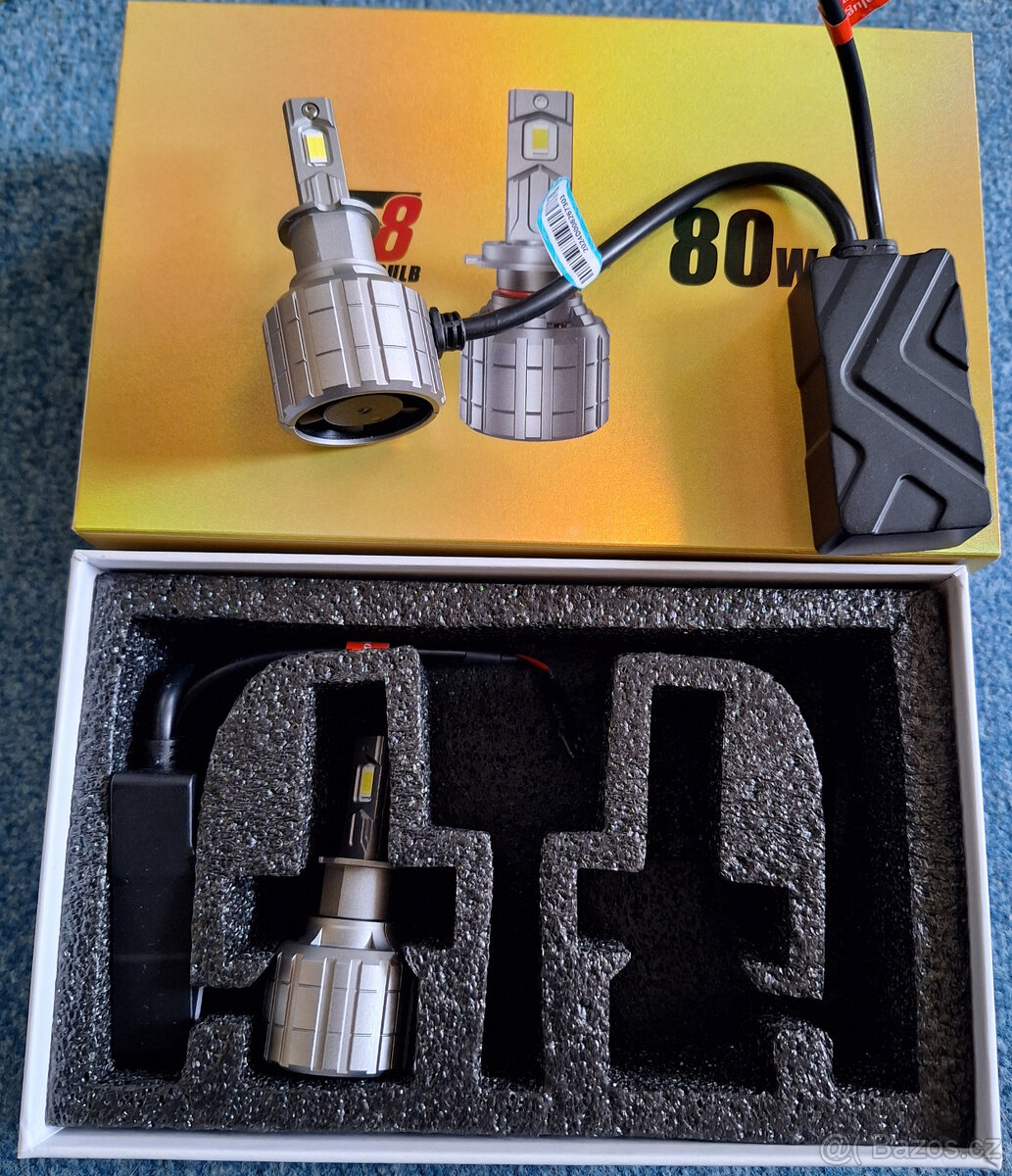 LED žárovky H3 - 12V 24V 80W