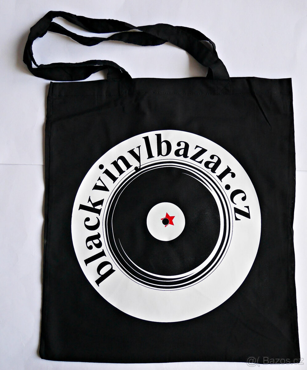 Plátěná taška na vinyly s potiskem (nová)