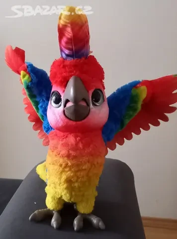 Mluvící papoušek 28 cm plyšový robot