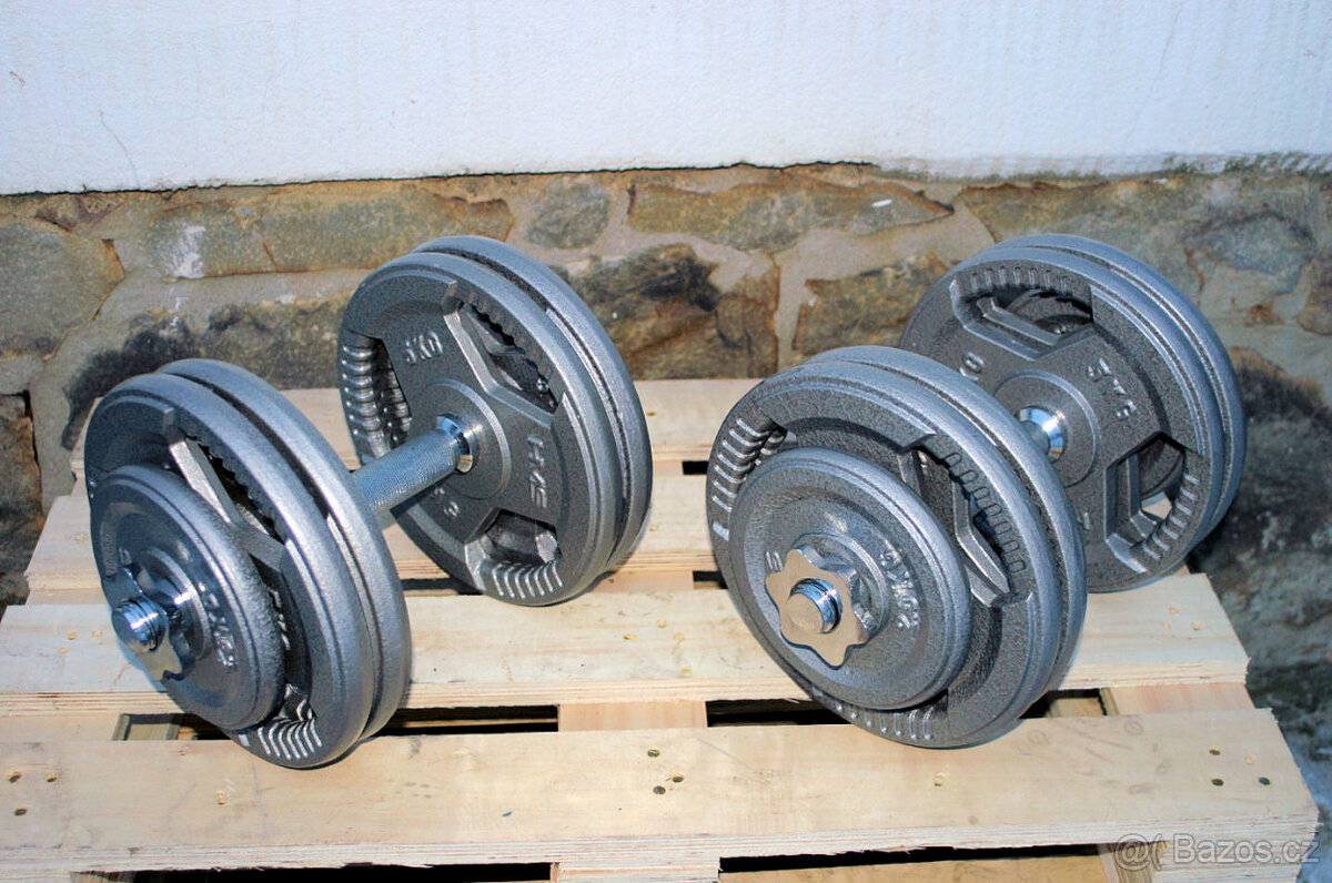 Nakládací činky 2x27,5kg za 3990,- NOVÉ