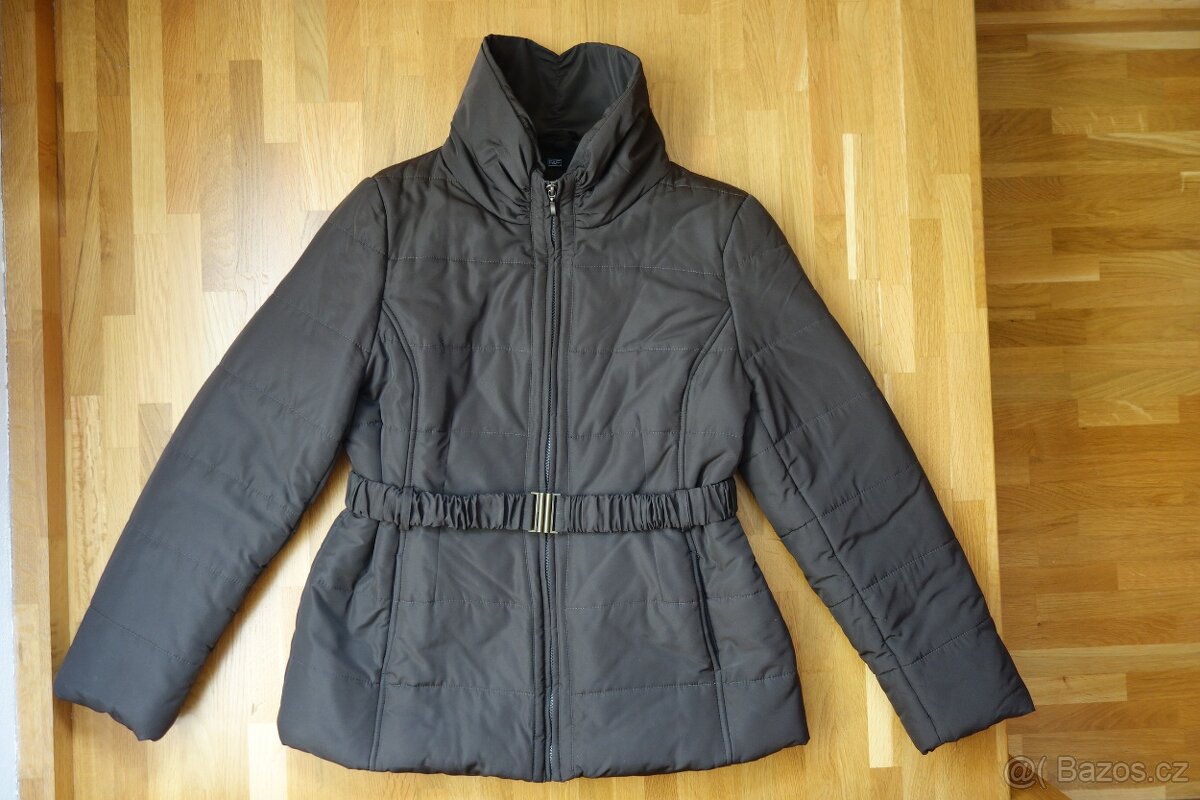 Tmavě hnědá dámská zimní bunda vel. 44