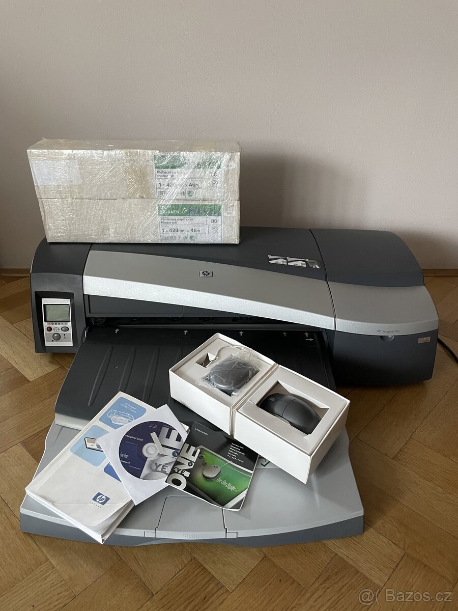 HP inkoustová tiskárna Designjet 90r, A2 + 2 role