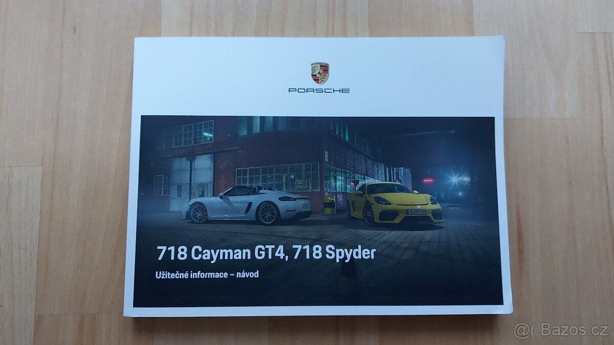 Porsche 918 Cayman, Spyder originál CZ manuál