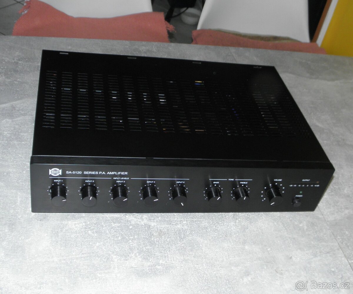 ZESILOVAČ SA 5120 pro ozvučení výstup 4ohmy až 100V