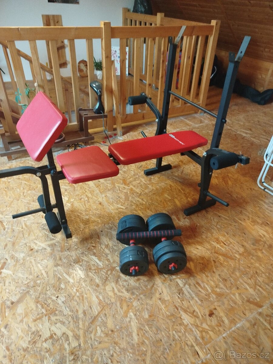 Prodám posilovací lavici+činky
