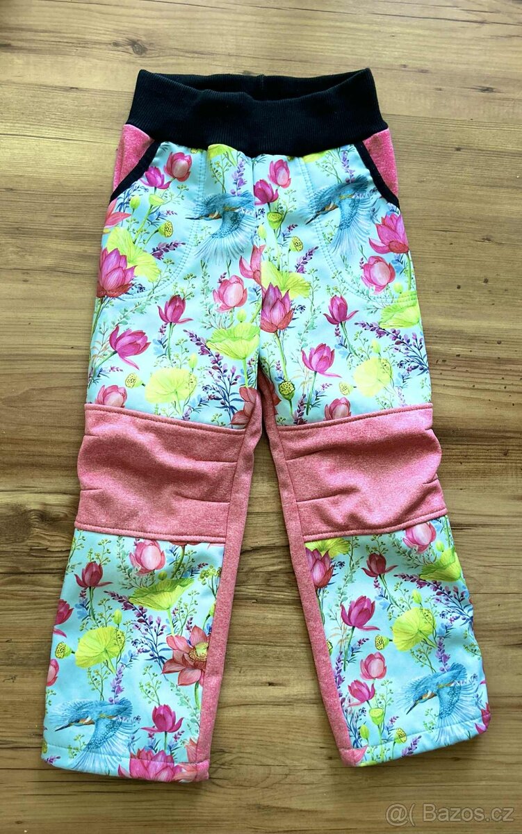 softshellové zateplené kalhoty handmade