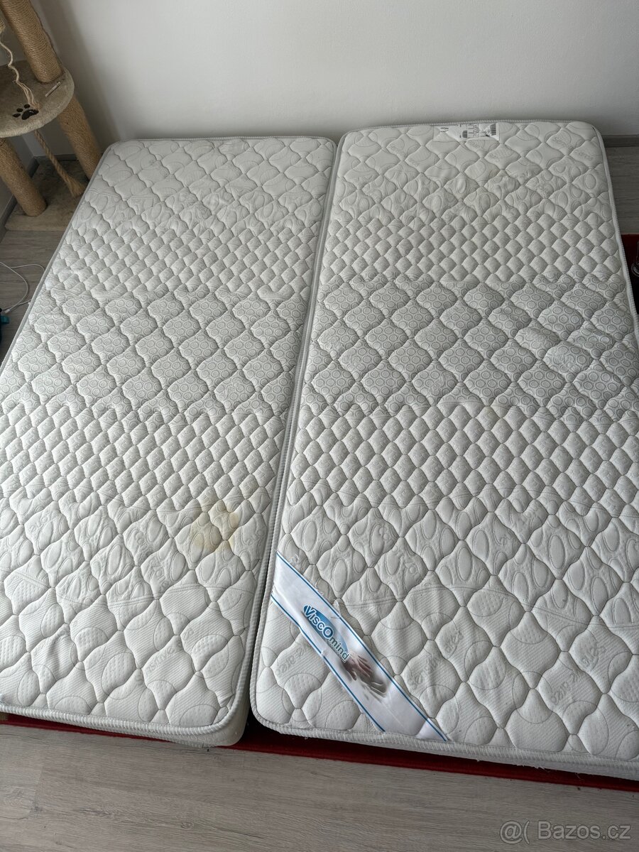 2x matrace 90x200x15cm