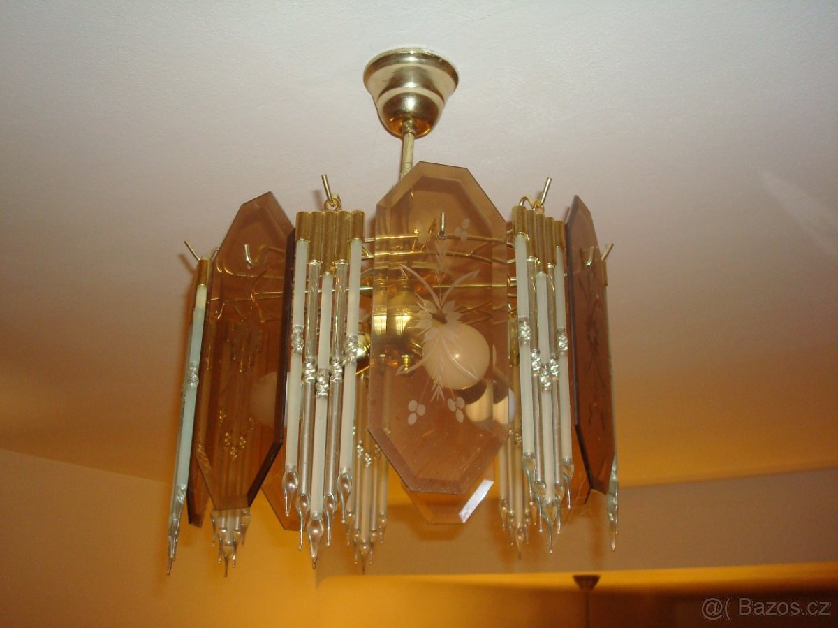 Lustr broušený starožitný