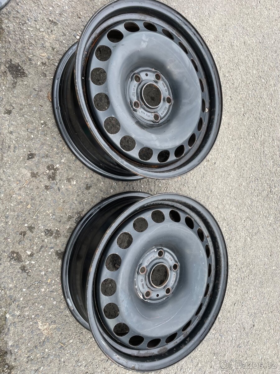 2 ks plechový disk VW 6,5x16 ET 42