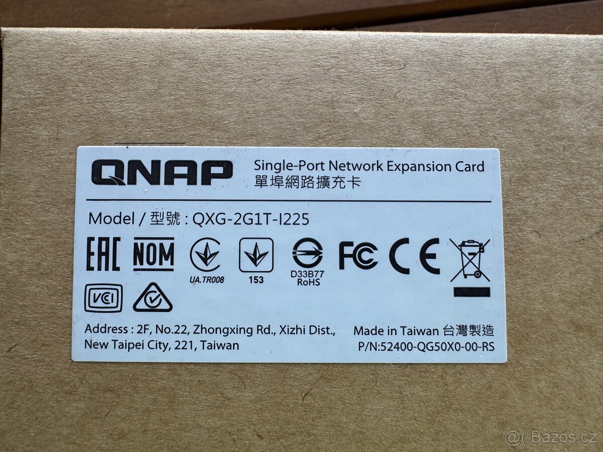 QNAP QXG-2G1T-I225 Síťová rozšiřující karta 2,5gbe
