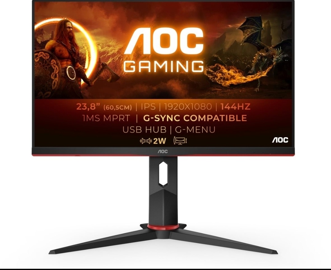 LCD monitor 24¨ AOC 24G2U/BK