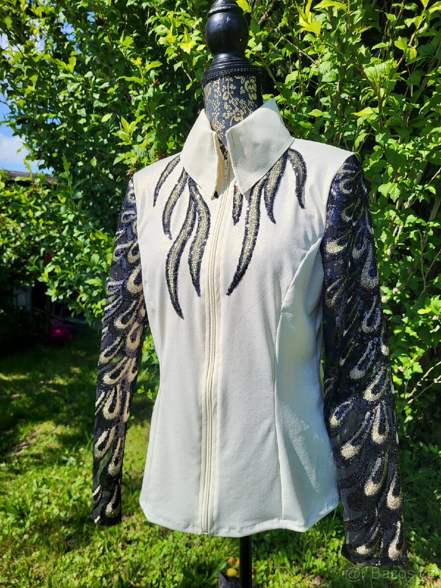 Westernová show halenka M/L zlatá