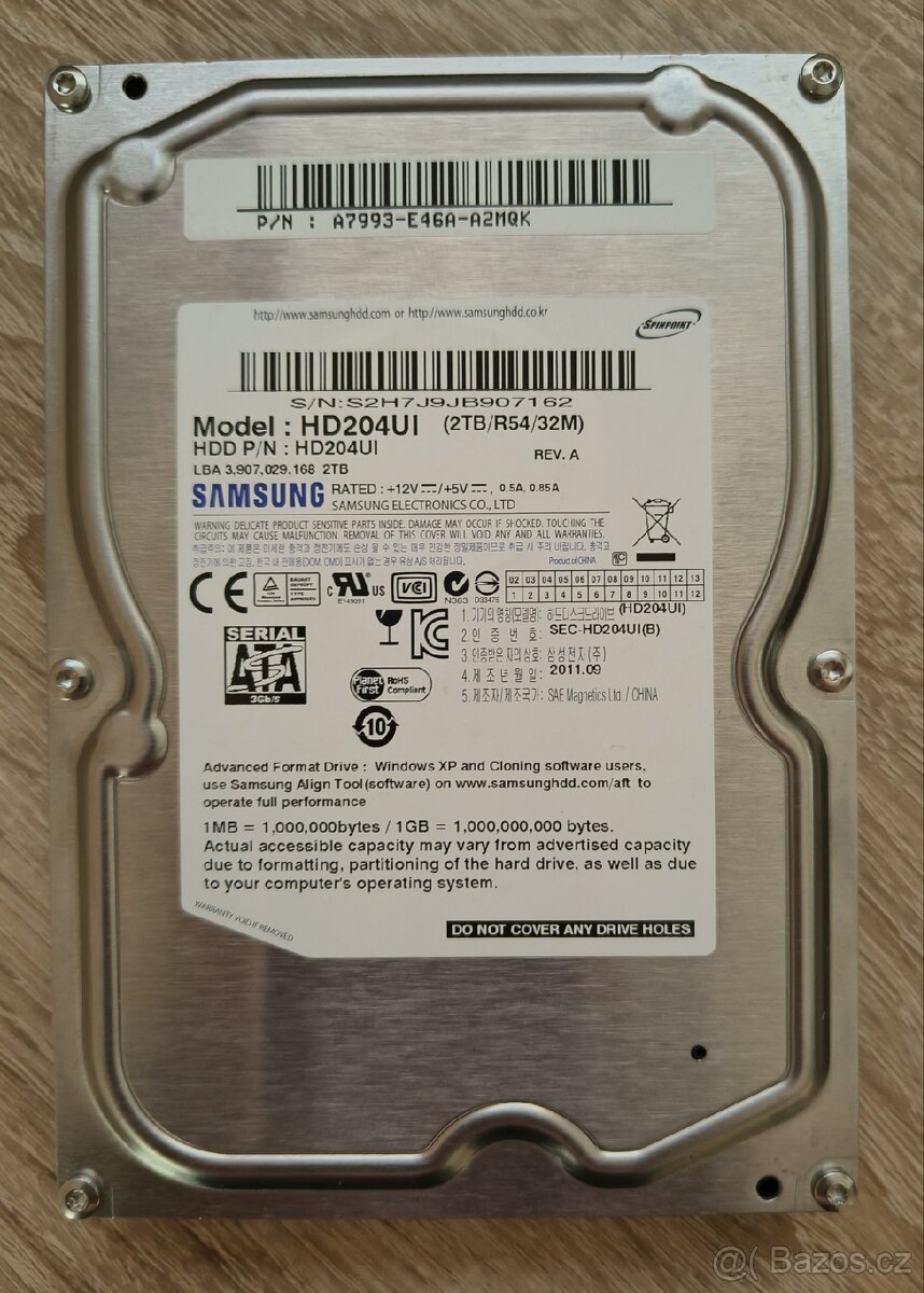 Disk Samsung SpinPoint F4 2TB, 32MB, 5400rp (HD204UI)