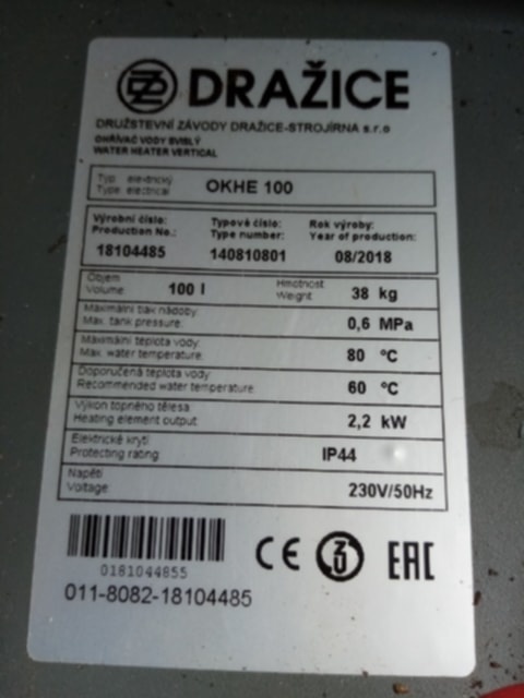 Bojler Dražice 100l