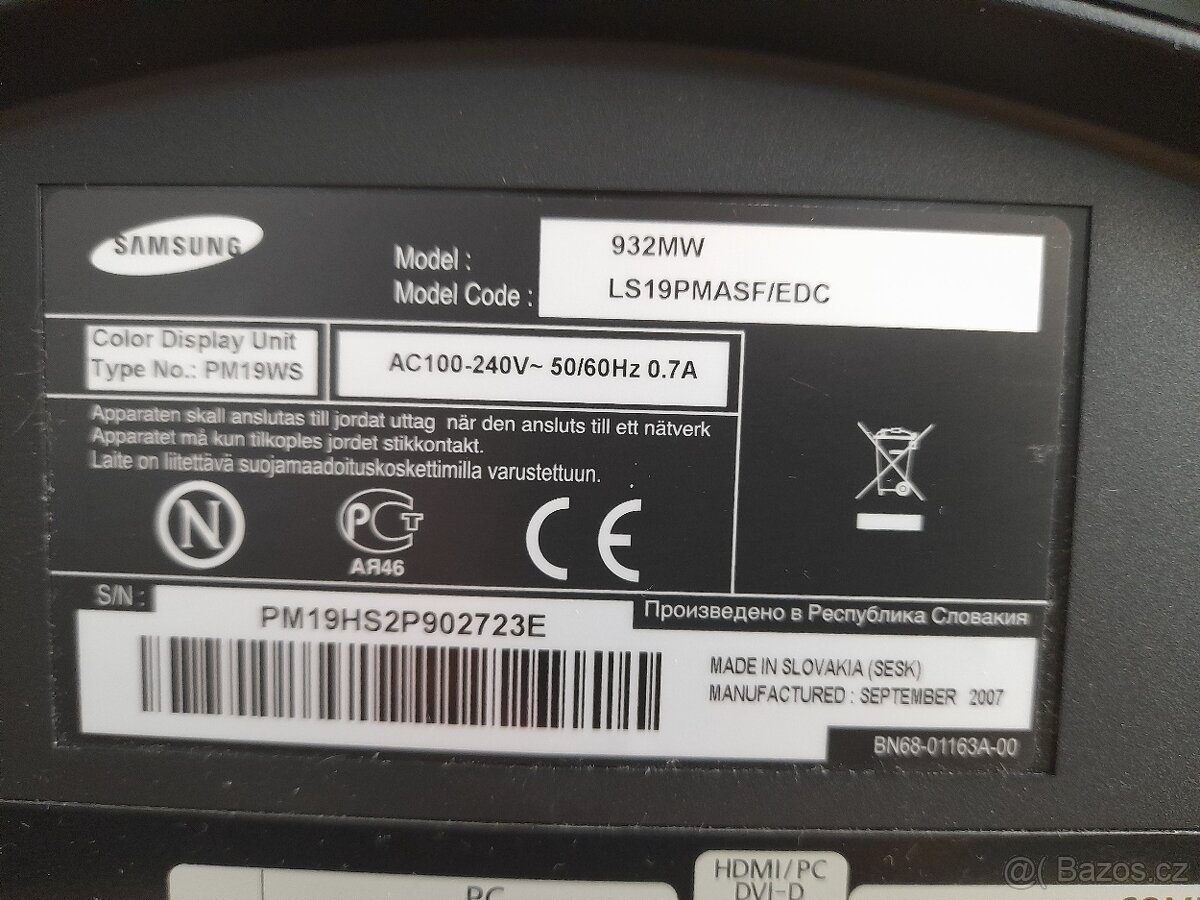 Prodám monitor Samsung