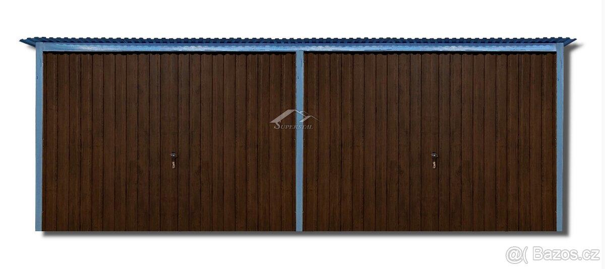 GARÁŹ SUPERSTAL 6X5, PULTOVÁ STŘECHA, VÝKLOPNÁ GARÁŽOVÁ